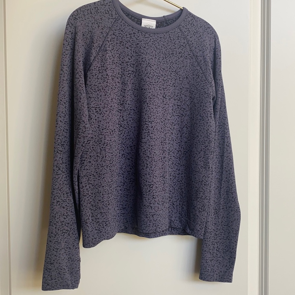 Athleta Girl - Power Up Top - Dark Grey/Black Speckled - Size Small (7)